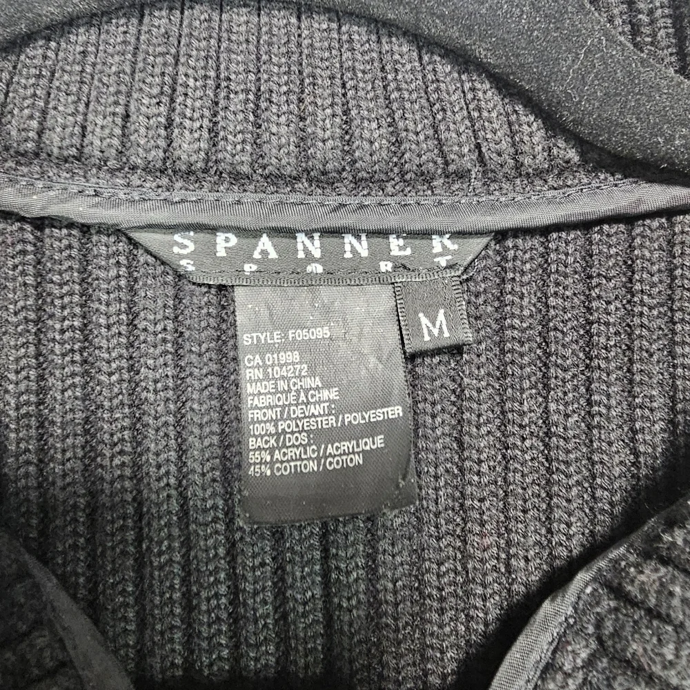 Spanner Quilted and Rib Knit Vest Black Size Medium - Picture 5 of 10